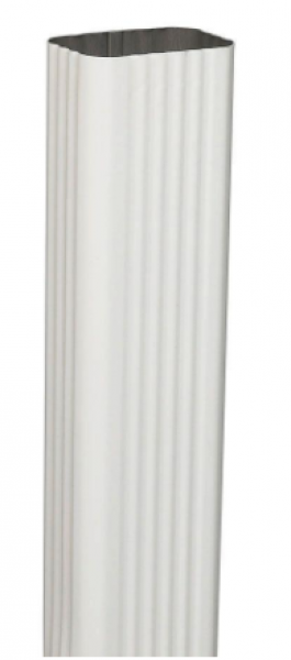 2 in x 3 in-10 ft Aluminum Downspout White