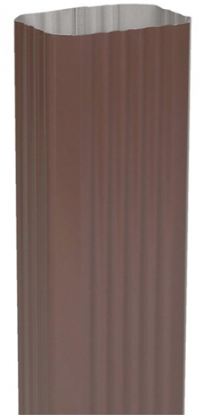 2 in x 3 in-10 ft Aluminum Downspout Brown