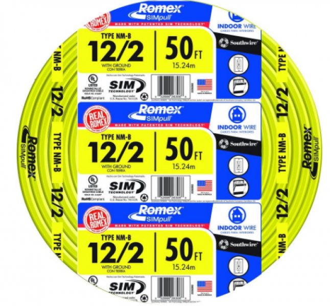 50 ft 12/2 Romex Wire