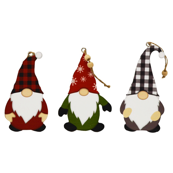 Assorted Christmas Gnome Ornaments