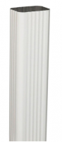 2 in x 3 in-10 ft Aluminum Downspout White