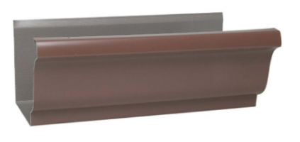 5 in x 10 ft Brown Aluminum Gutter
