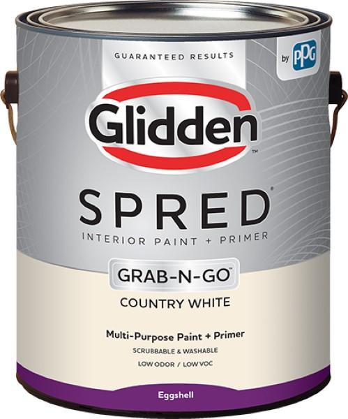 Glidden Spred Interior Paint + Primer Eggshell Country White