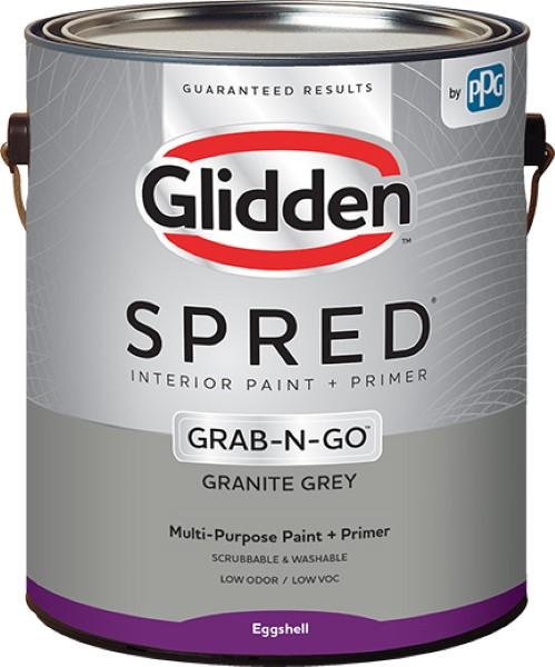 Glidden Spred Interior Paint + Primer Eggshell Granite Grey