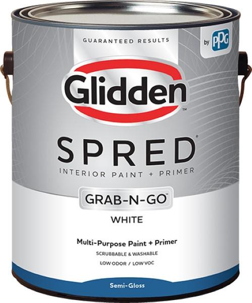 Glidden Spred Interior Paint + Primer Semi-Gloss White