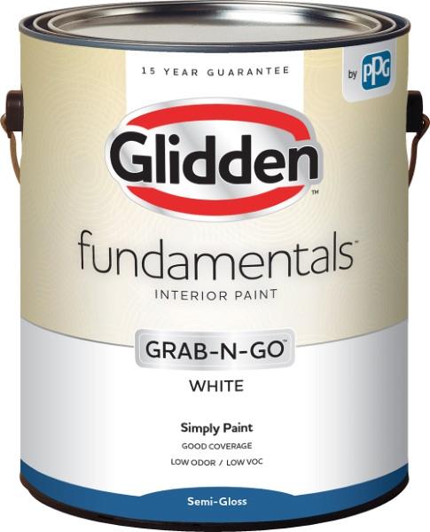 Glidden Fundamentals G&G Interior Paint White Semi-Gloss