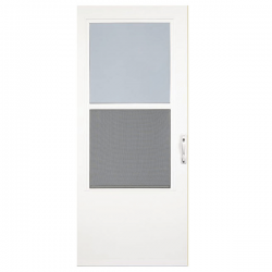 30 in Screen Storm Door White