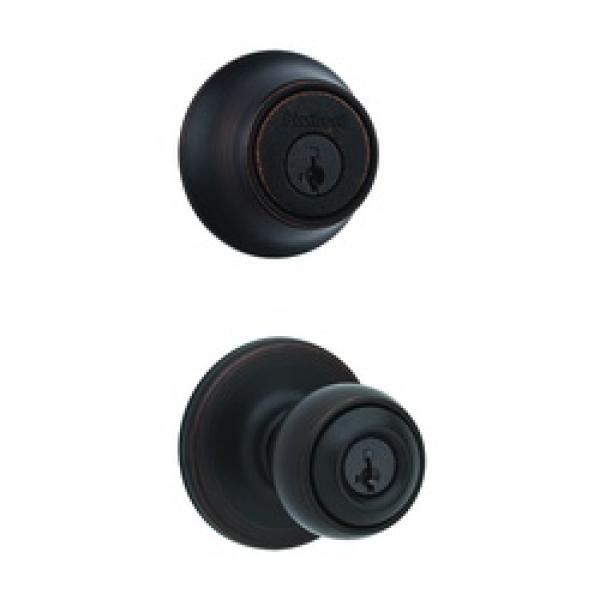 Kwikset 690P-11PCP Combination Lockset, 3 Grade, Keyed Key, Venetian Bronze,