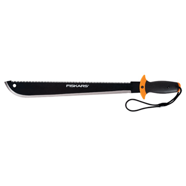 Fiskars 370500-1001 Machete and Saw Tool, 18 in Blade, Steel Blade,