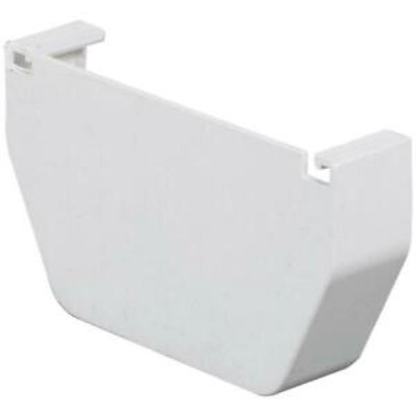 5 in Gutter End Cap White Vinyl