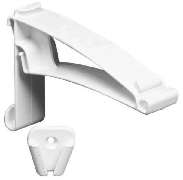 Vinyl Hidden Gutter Hook-White