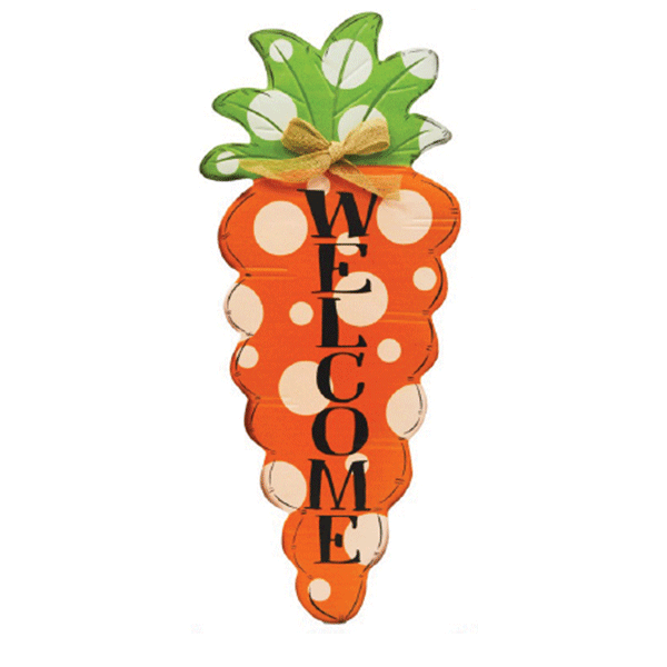 23" Metal Welcome Carrot