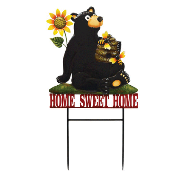 29" Metal Home S Home Bear Stake