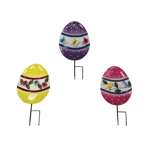23"H x 12"W Metal Easter Eggs - Assorted