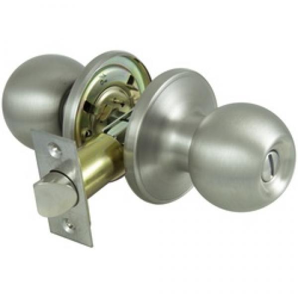ProSource T3610V-PS Privacy Door Knob Lockset, Stainless Steel