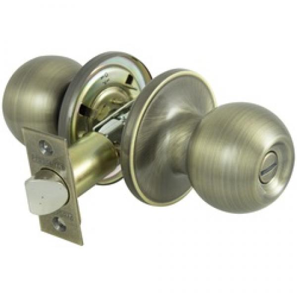 ProSource T3810V-PS Privacy Door Knob Lockset, Brass