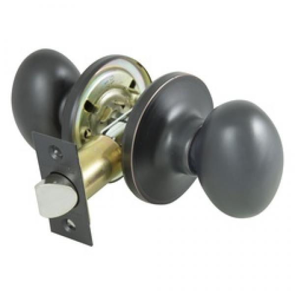 ProSource TYLX730V-PS Passage Door Knob, 62.5 mm Dia Knob, Metal, Aged