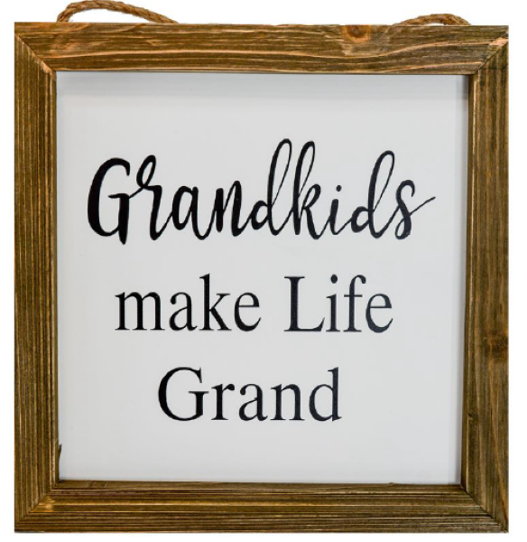 12ft Grandkids Wood Hanging Sign