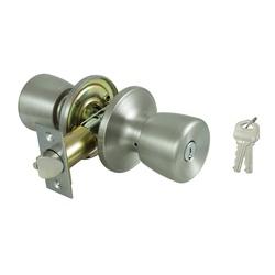 ProSource Entry Knob Set, Solid Brass, Stainless Steel
