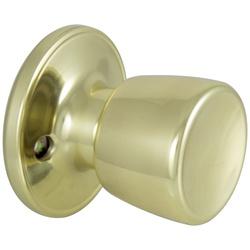 ProSource TS740V-PS Tubular Dummy Door Knob, Brass