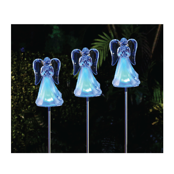 Alpine SOT102 Solar Stake, Angel, Metal/Plastic