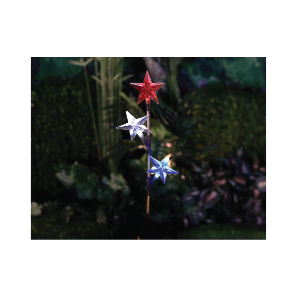 Solar Star Trio LED Garden Stakes
