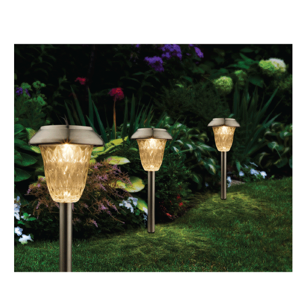 Solar Silver Pathway Light