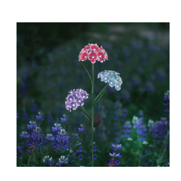 Solar Hydrangea Trio Stake