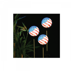Alpine SLC528BB-9 Solar Garden Stake, Ni-Cd Battery, Americana Globe, LED