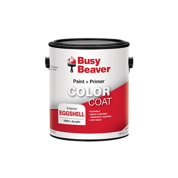 Busy Beaver Color Coat Interior Paint + Primer - Eggshell - Deep Base - Quart