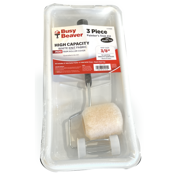Busy Beaver 3-Piece Painter's Trim Kit w/ Plastic Tray