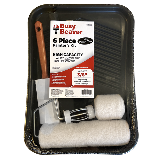 Busy Beaver 6-Piece Painter's Kit w/ Plastic Tray