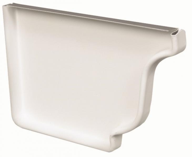 5 in Aluminum White Left End Cap