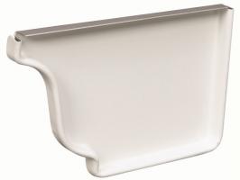 5 in Aluminum White Right End Cap