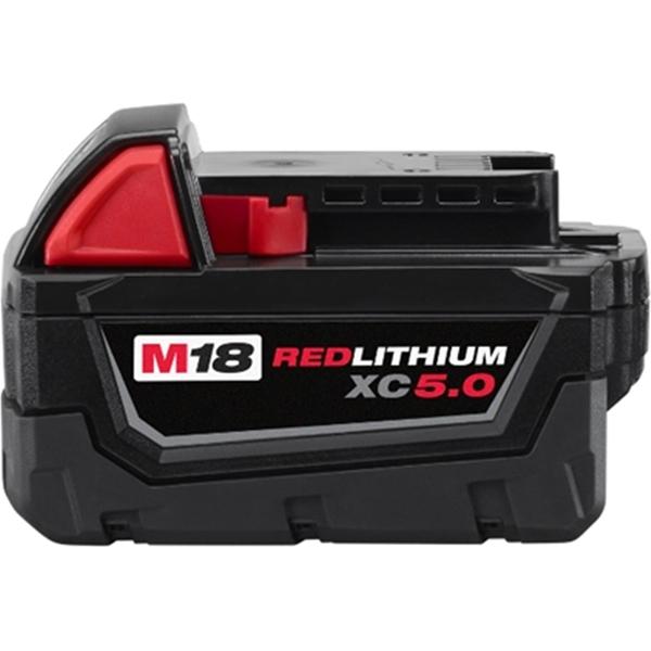 Milwaukee 48-11-1850 Rechargeable Battery Pack, 18 V Battery, 5 Ah