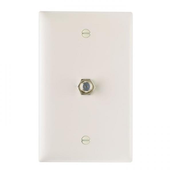 On-Q TPCATVLACC12 Wallplate and Strap, 1 -Gang, Steel, Light Almond, Nickel