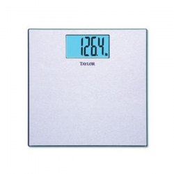 Taylor 74134102 Bathroom Scale 400 lb Capacity LCD Display Silver 13.47